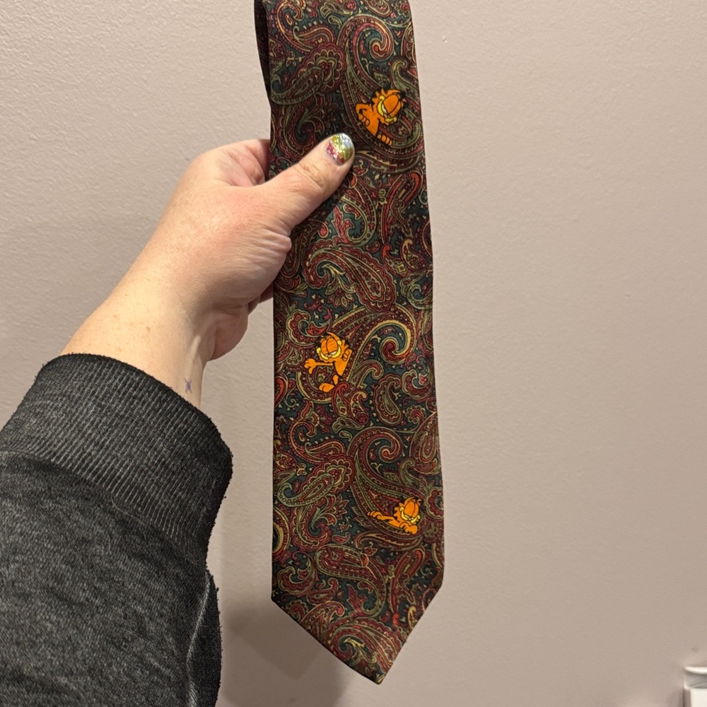 Garfield Tie with Orange Accents